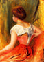 Seated Young Woman Fine Art Print 1896 by Pierre-Auguste Renoir (6 Sizes)