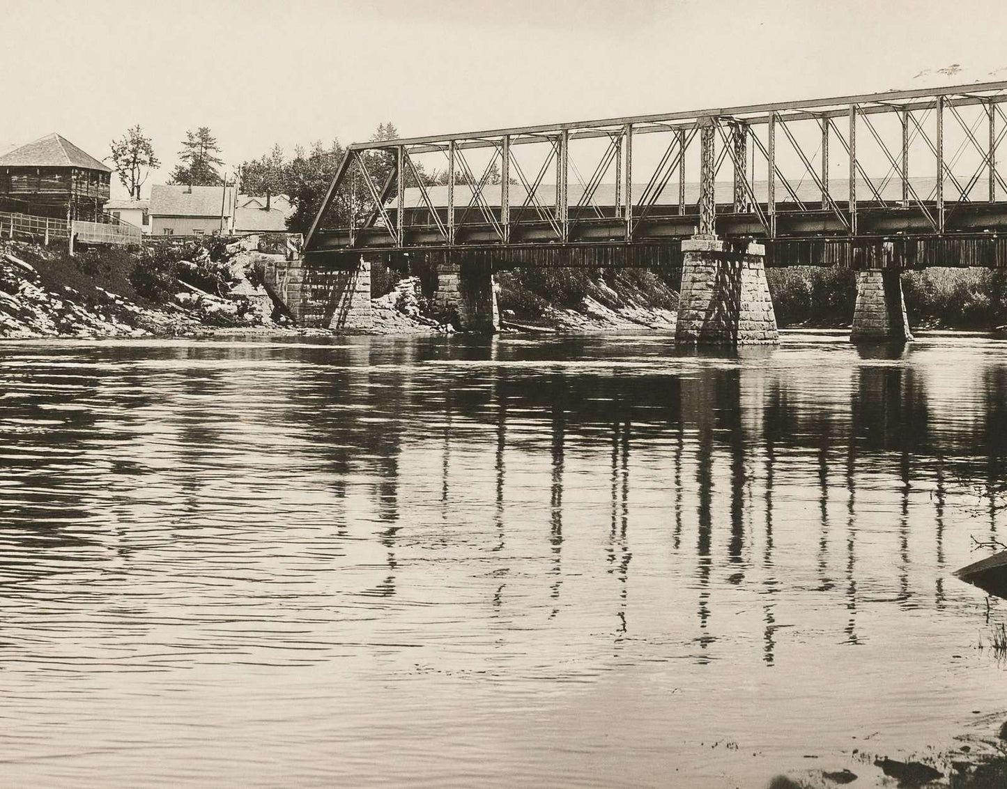 Sebasticook River Winslow Maine in 1905 Vintage Print (7 Sizes)