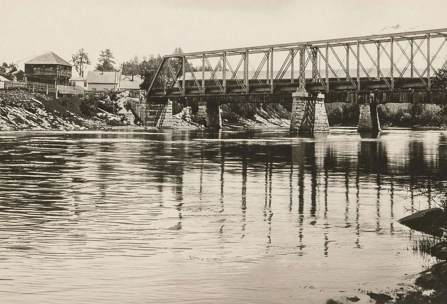 Sebasticook River Winslow Maine in 1905 Vintage Print (7 Sizes)