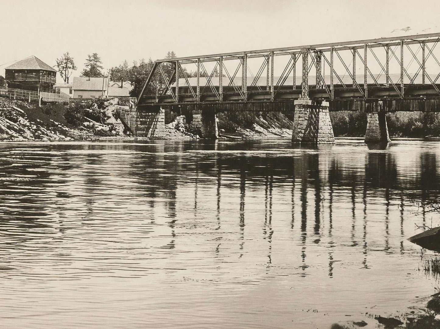 Sebasticook River Winslow Maine in 1905 Vintage Print (7 Sizes)