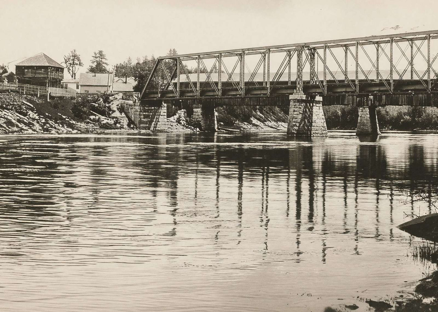 Sebasticook River Winslow Maine in 1905 Vintage Print (7 Sizes)