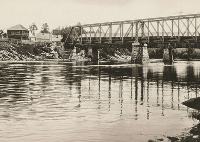 Sebasticook River Winslow Maine in 1905 Vintage Print (7 Sizes)