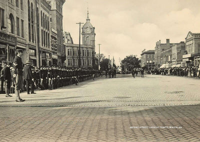 Second Street Looking North Macon GA in 1904 Vintage Print (7 Sizes)