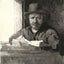 Self-Portrait Drawing at a Window 1648 Drawing by Rembrandt Art Print (6 Sizes)