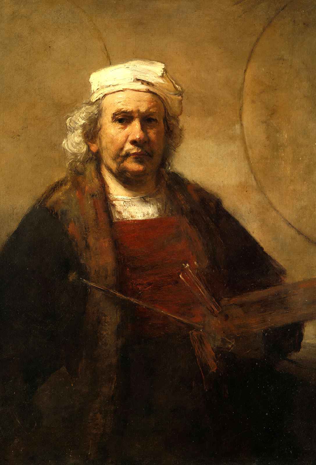 Self-Portrait 1665 Painting by Rembrandt Fine Art Print (6 Sizes) - Restored