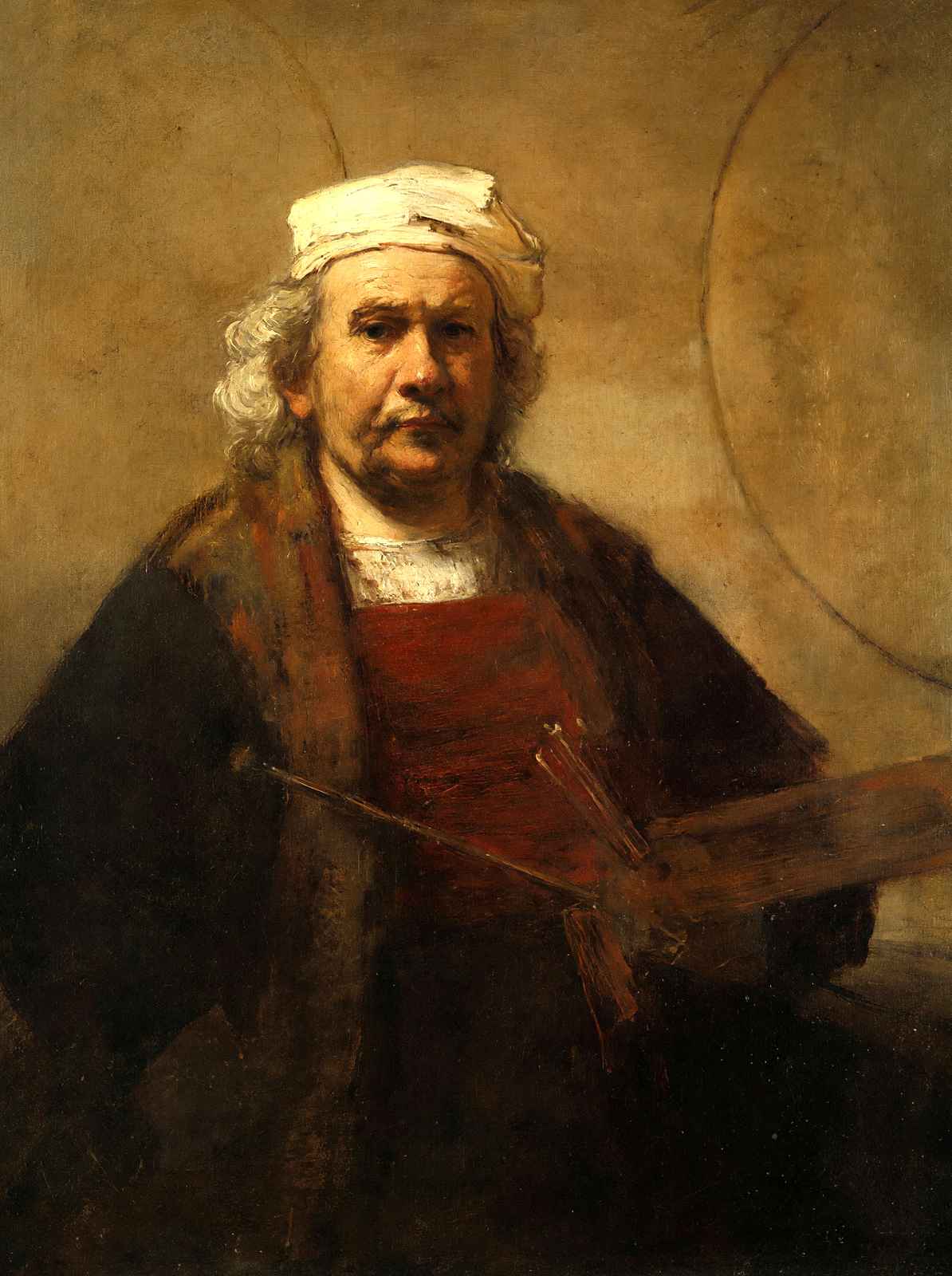 Self-Portrait 1665 Painting by Rembrandt Fine Art Print (6 Sizes) - Restored