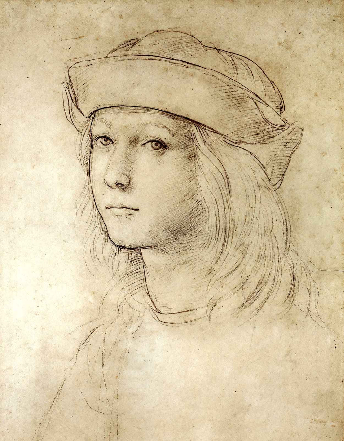 Self Portrait 1499 Painting by Raphael Art Print (6 Sizes) - Restored