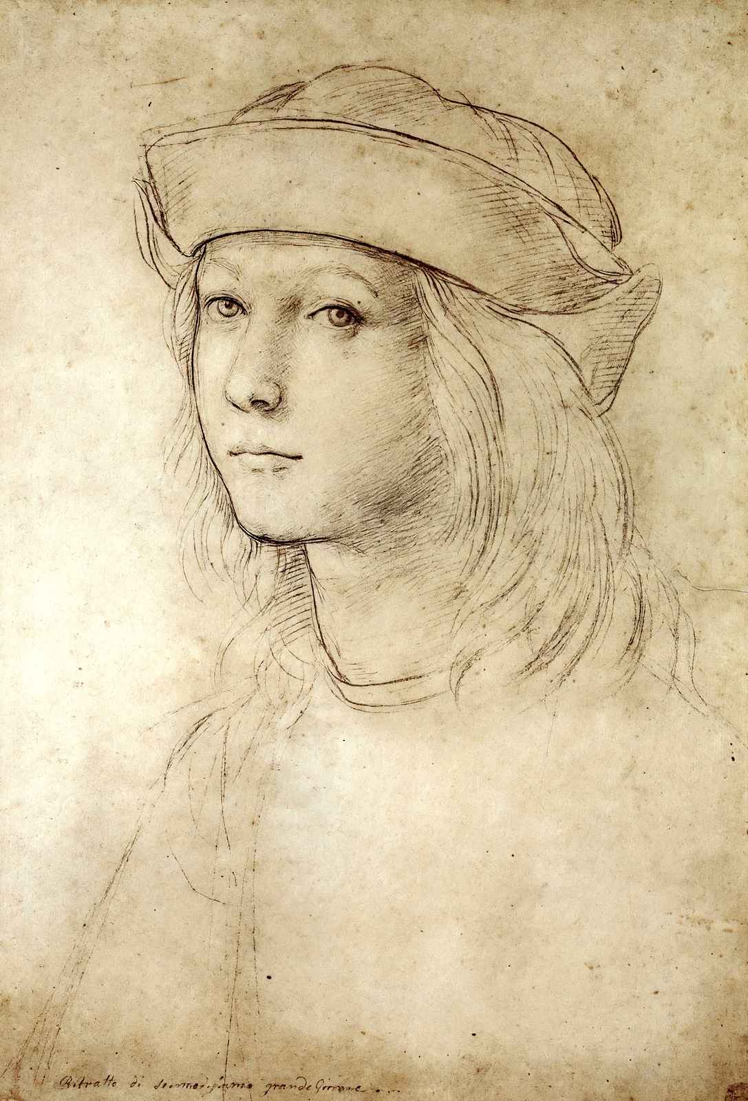 Self Portrait 1499 Painting by Raphael Art Print (6 Sizes) - Restored