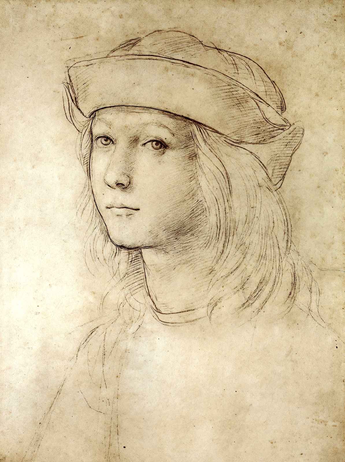 Self Portrait 1499 Painting by Raphael Art Print (6 Sizes) - Restored