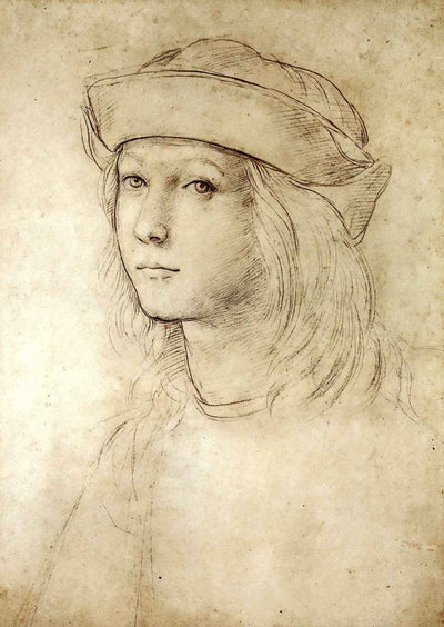 Self Portrait 1499 Painting by Raphael Art Print (6 Sizes) - Restored