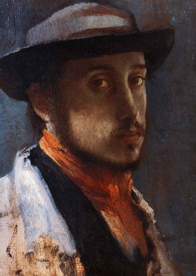 Self Portrait in a Soft Hat 1858 Painting by Edgar Degas Art Print (6 Sizes)