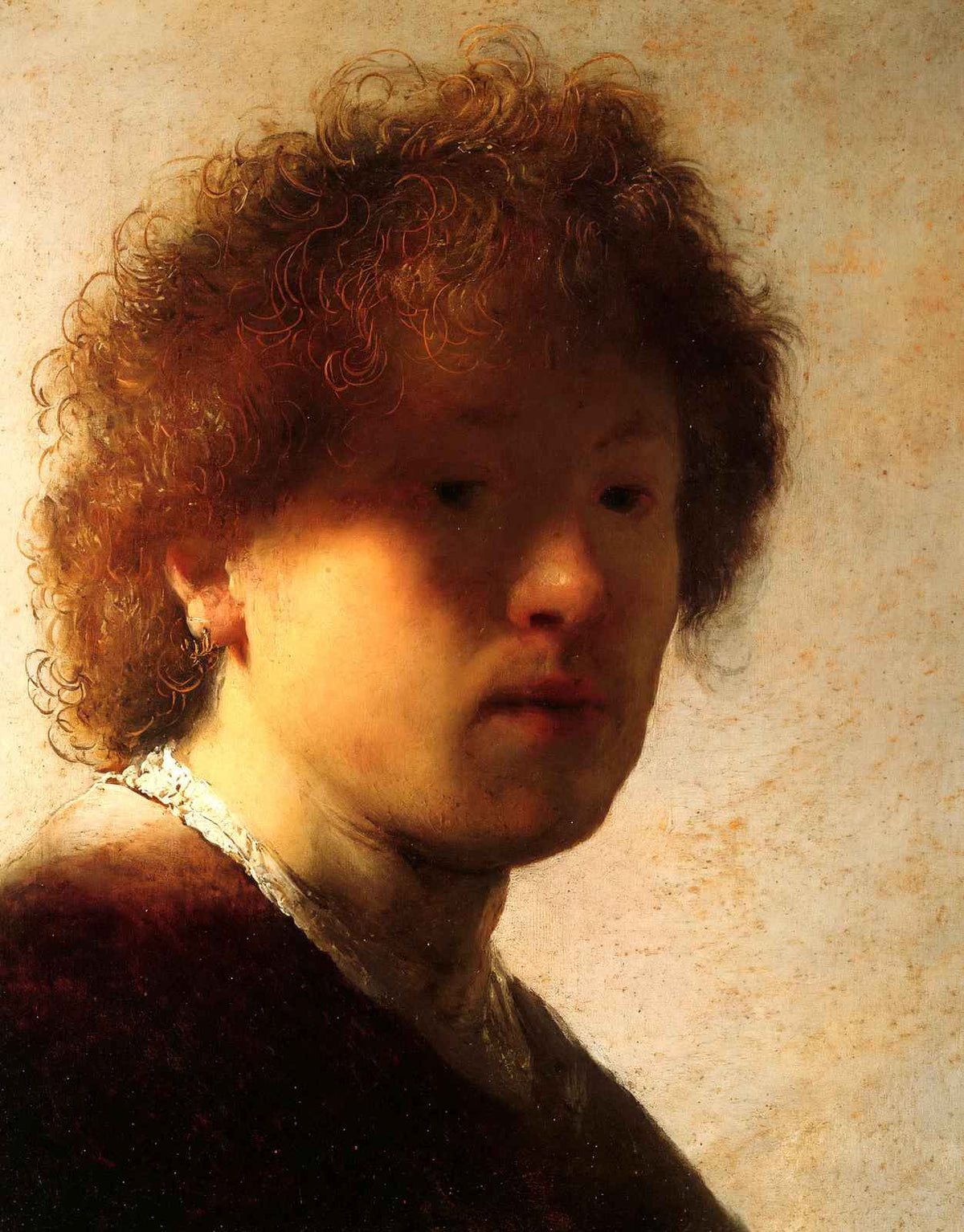 Self-Portrait As a Young Man 1628 Painting by Rembrandt Art Print (6 Sizes)