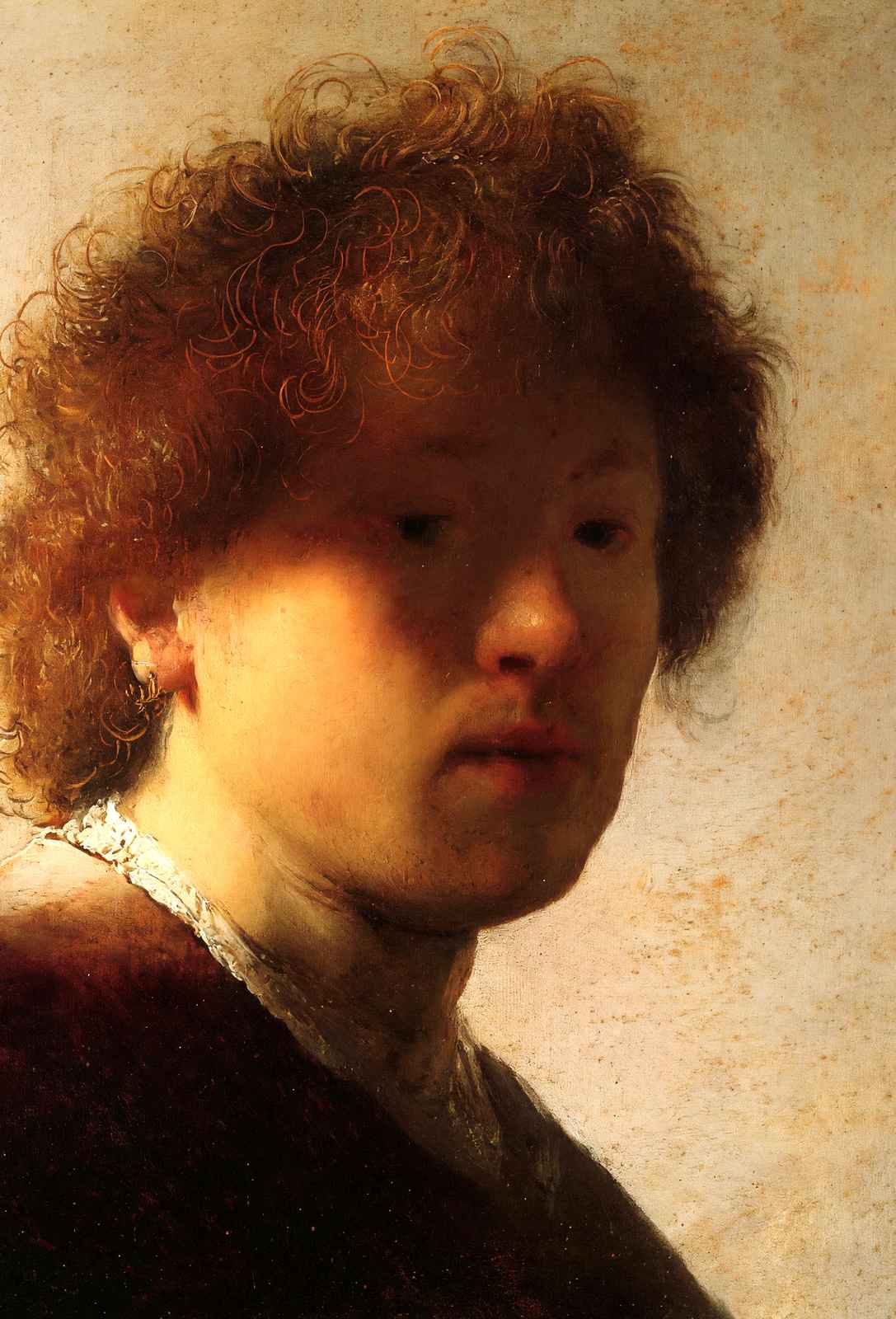 Self-Portrait As a Young Man 1628 Painting by Rembrandt Art Print (6 Sizes)
