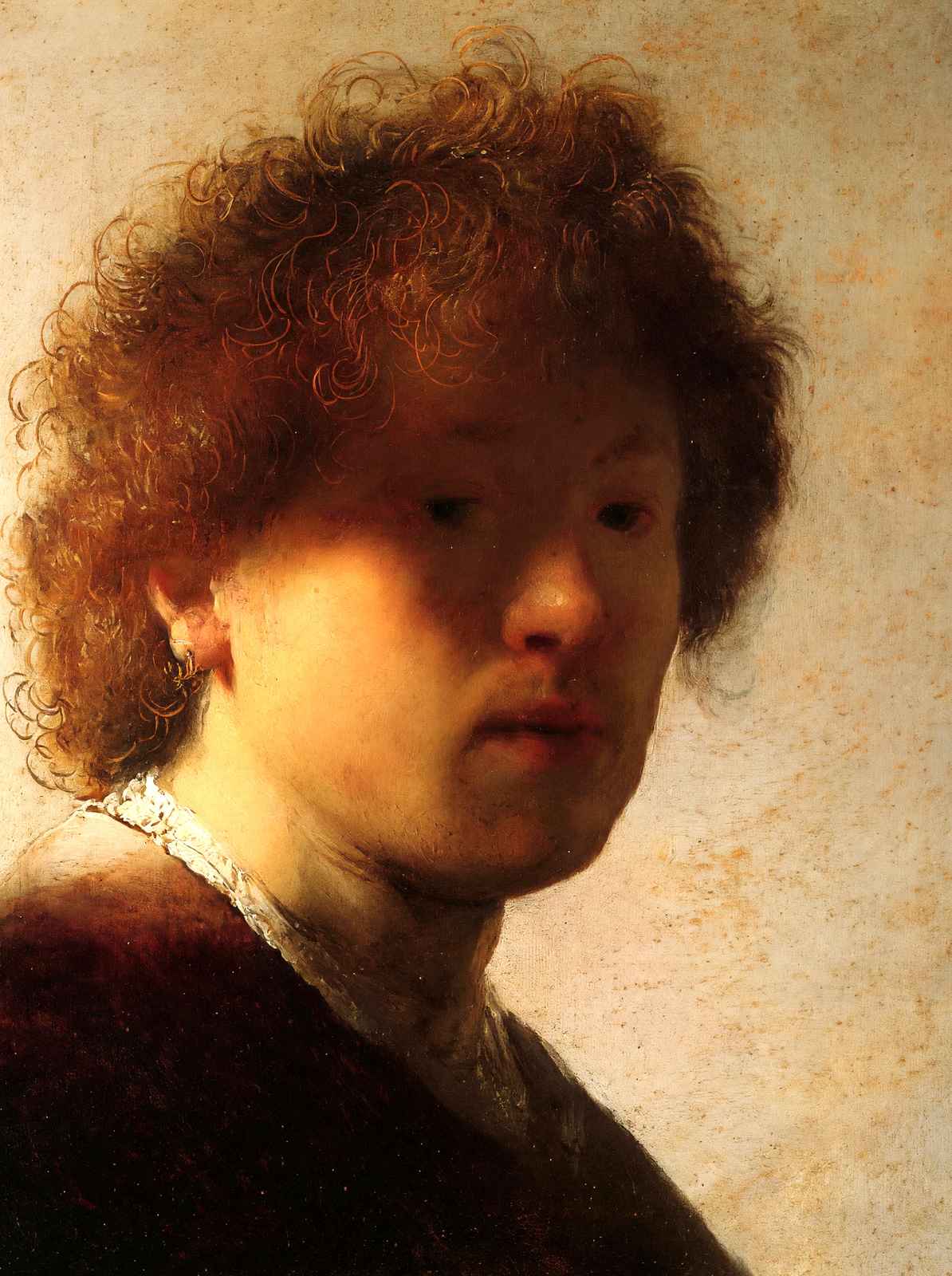 Self-Portrait As a Young Man 1628 Painting by Rembrandt Art Print (6 Sizes)