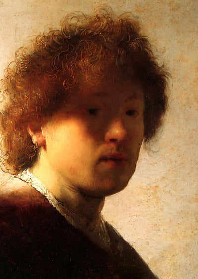 Self-Portrait As a Young Man 1628 Painting by Rembrandt Art Print (6 Sizes)