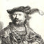 Self-Portrait in Velvet Cap and Plume fine art print by Rembrandt (1638)