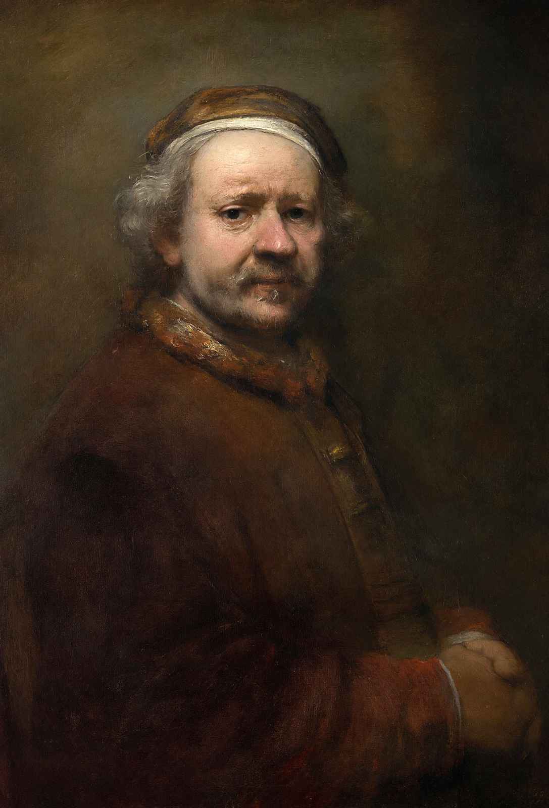 Self-Portrait in at the Age of 1669 Painting by Rembrandt Art Print (6 Sizes)