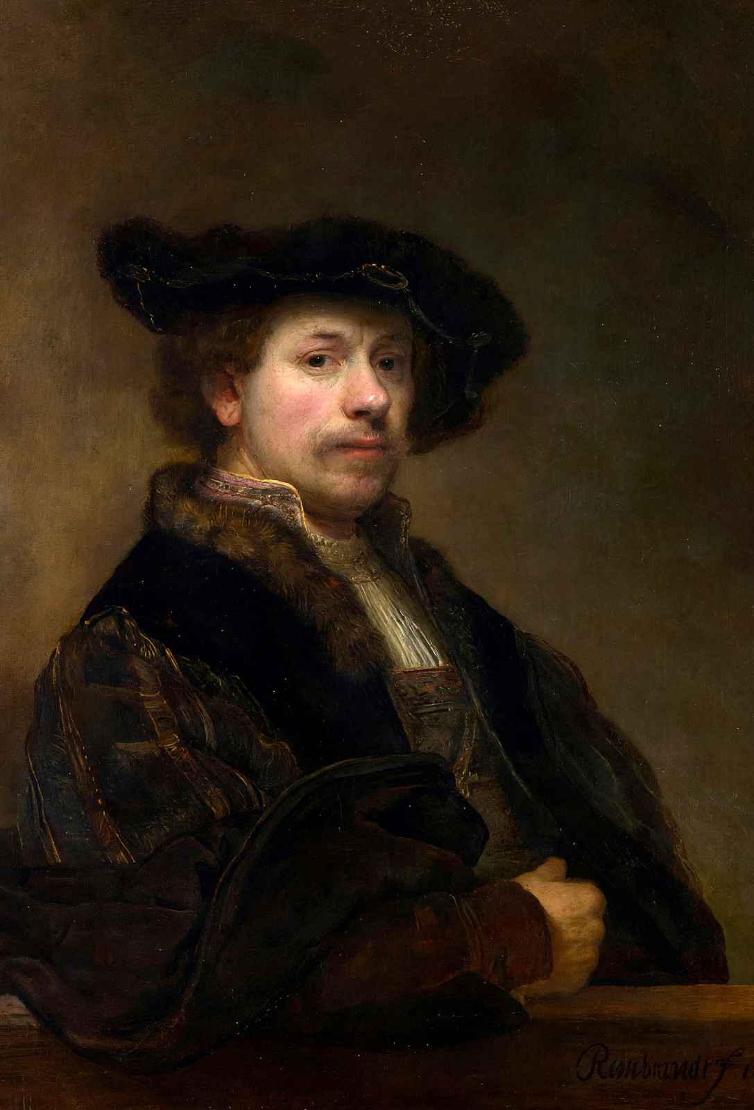 Self-Portrait at the Age of 1640 Painting by Rembrandt Art Print (6 Sizes)