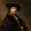 Self-Portrait at the Age of art print by Rembrandt (1640)