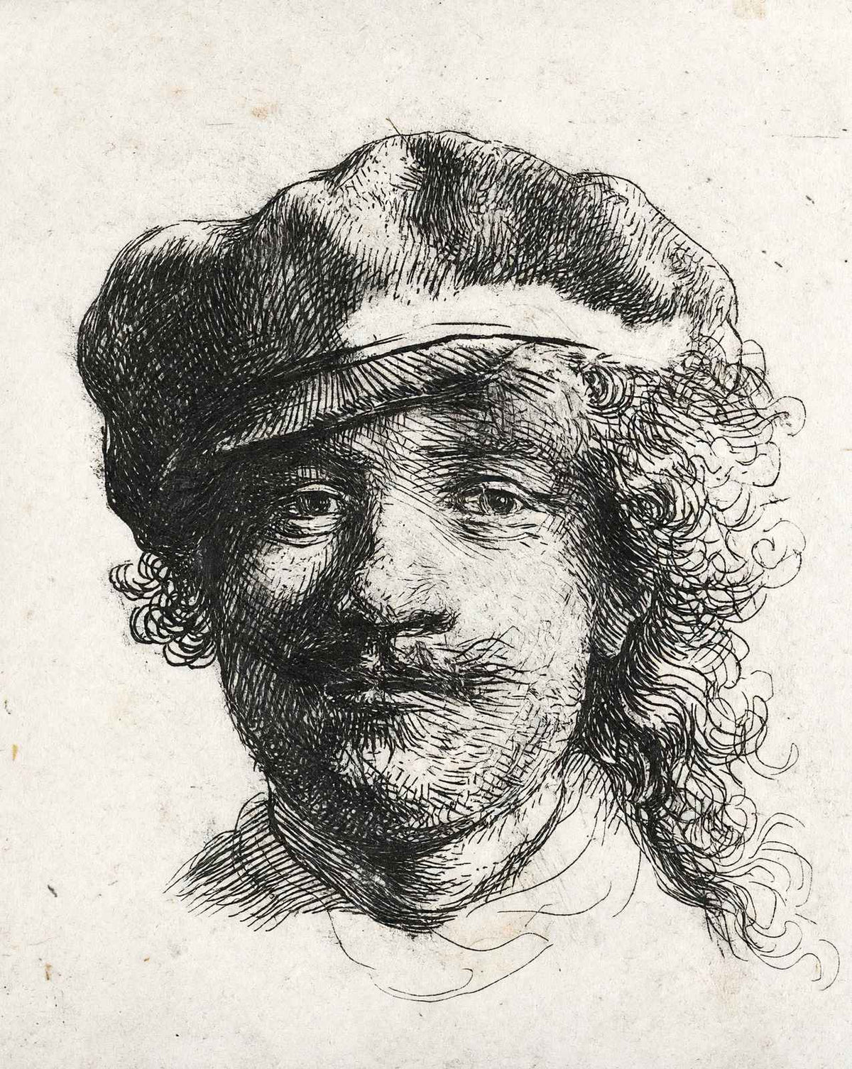 Self-Portrait Wearing a Soft Cap Full Face