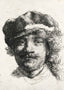 Self-Portrait Wearing a Soft Cap Full Face, Head 1634 Rembrandt Print (6 Sizes)