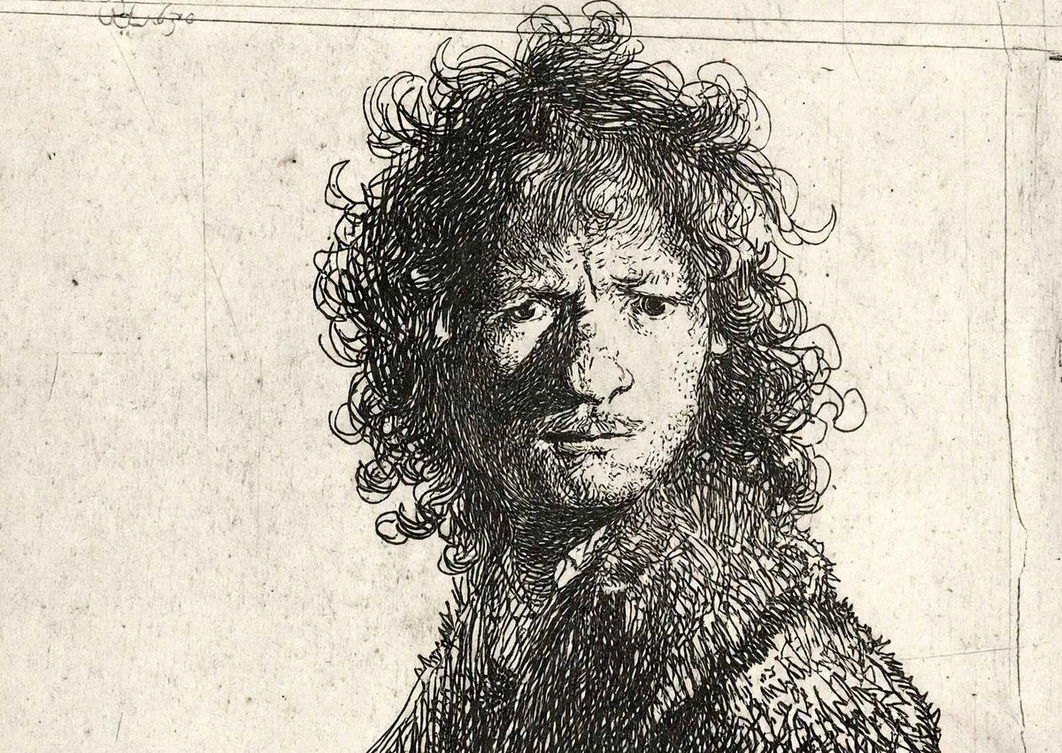 Self-Portrait, Frowning Art Print 1630 Painting by Rembrandt (6 Sizes)