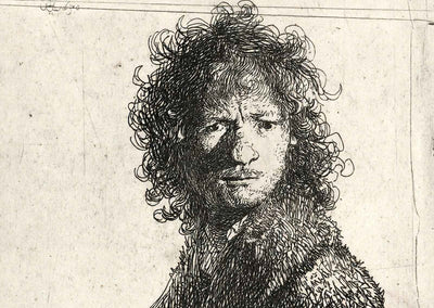 Self-Portrait, Frowning Art Print 1630 Painting by Rembrandt (6 Sizes)