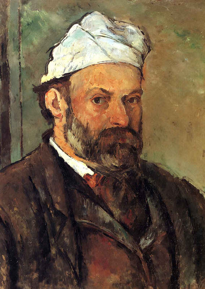 Self-Portrait with White Turbaned 1882 by Paul Cezanne Fine Art Print (6 Sizes)