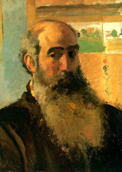 Self Portrait 1873 Painting by Camille Pissarro Art Print (6 Sizes) - Restored