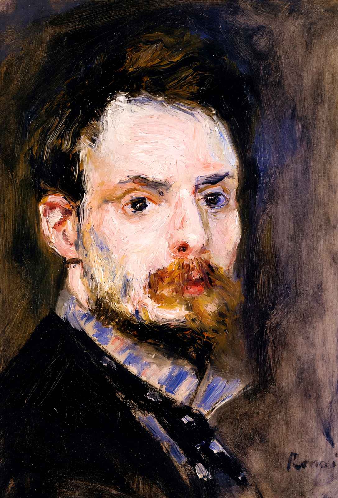 Self-Portrait Art Print 1875 Painting by Pierre-Auguste Renoir (6 Sizes)