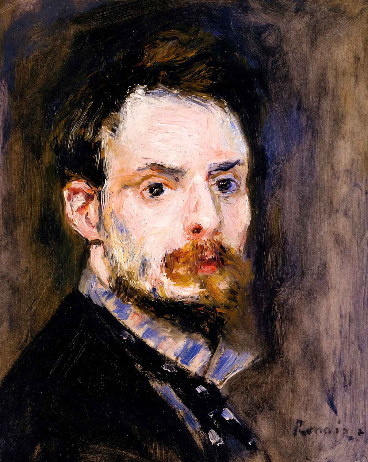 Self-Portrait fine art print by Pierre-Auguste Renoir (1875)