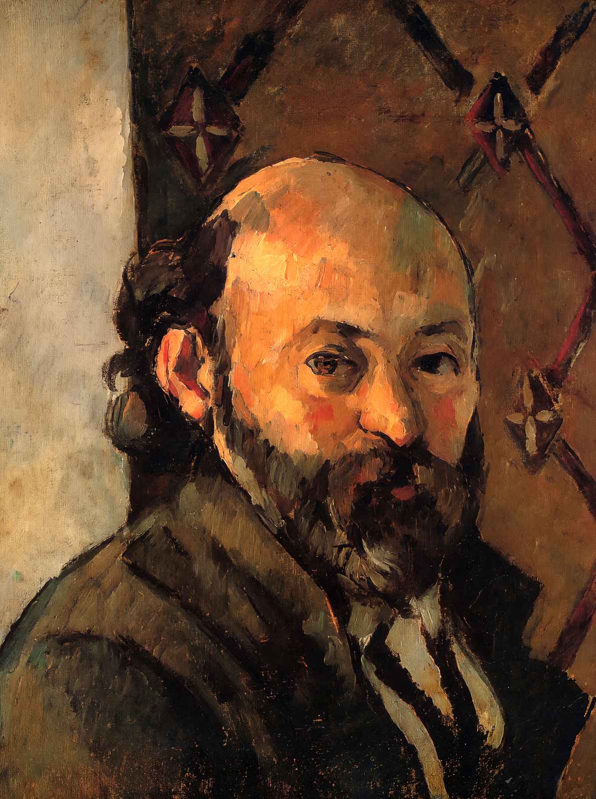 Self-Portrait 1880 Painting by Paul Cezanne Fine Art Print (6 Sizes) - Enhanced