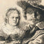 Self-Portrait with Saskia Art Print 1636 Painting by Rembrandt (6 Sizes)