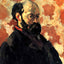 Self-Portrait in Front of Pink Background Art Print 1875 by Cezanne (6 Sizes)