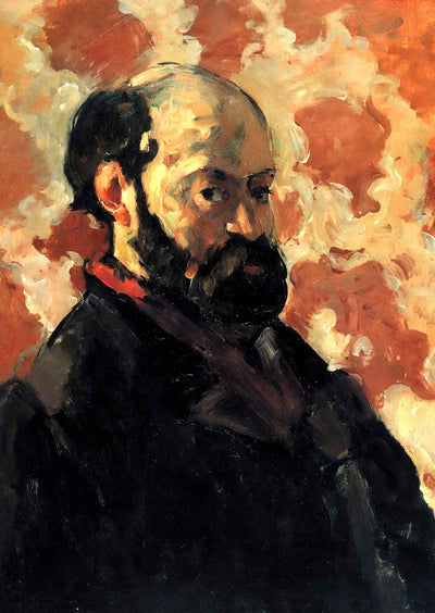 Self-Portrait in Front of Pink Background Art Print 1875 by Cezanne (6 Sizes)