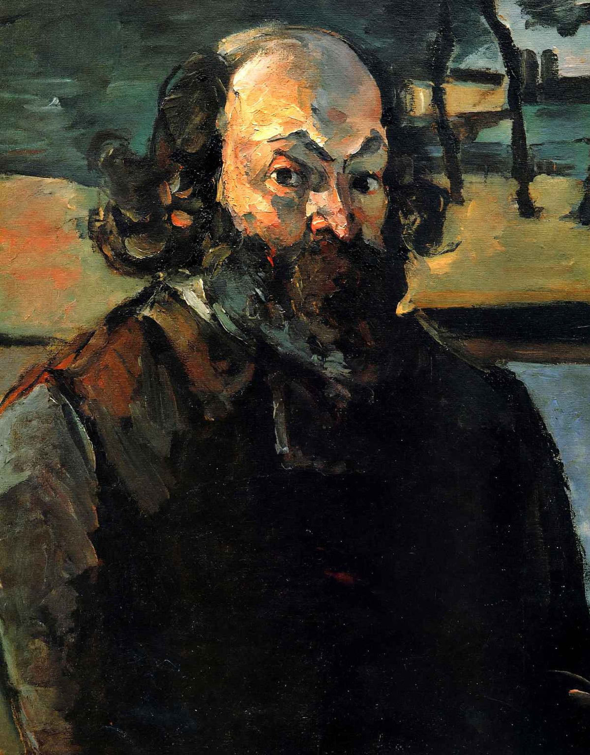 Self-Portrait Fine Art Print 1875 Painting by Paul Cezanne (6 Sizes)