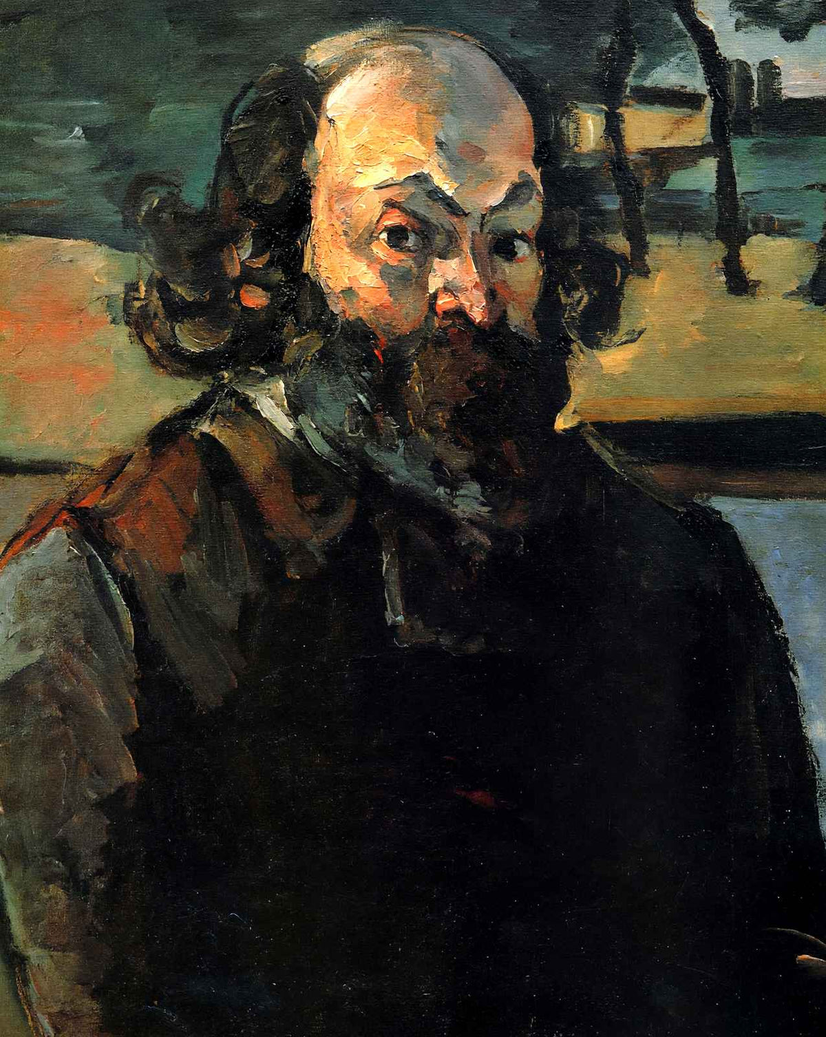 Self-Portrait (1875) fine art print by Paul Cezanne (1875)