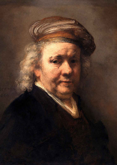 Self-Portrait 1669 Painting by Rembrandt Fine Art Print (6 Sizes) - Restored