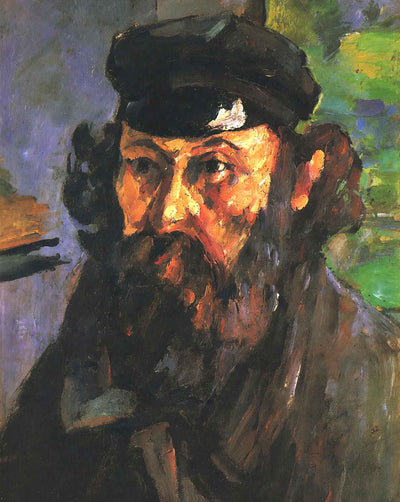 Self-Portrait in a Casquette art print by Paul Cezanne (1872)