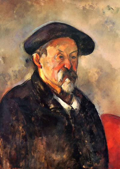 Self-Portrait with Beret 1900 Painting by Paul Cezanne Fine Art Print (6 Sizes)