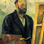 Self-Portrait with Palette 1890 by Paul Cezanne Fine Art Print (6 Sizes)