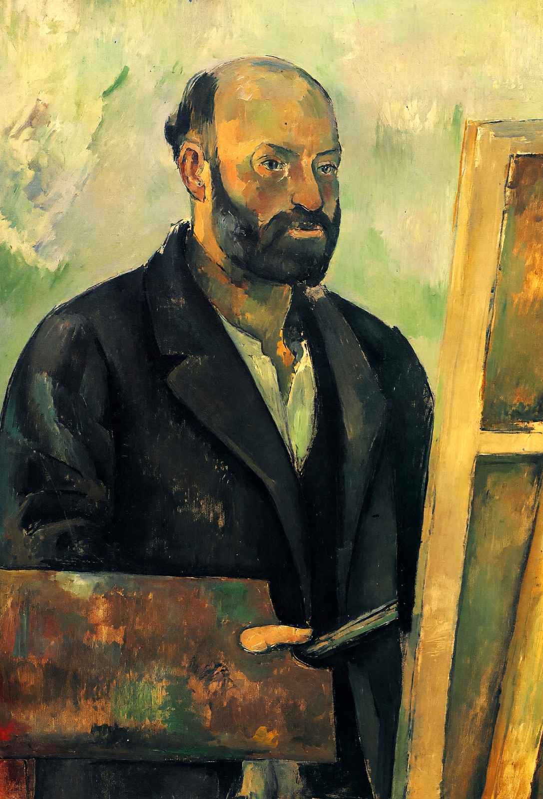 Self-Portrait with Palette 1890 by Paul Cezanne Fine Art Print (6 Sizes)