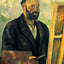 Self-Portrait with Palette 1890 by Paul Cezanne Fine Art Print (6 Sizes)