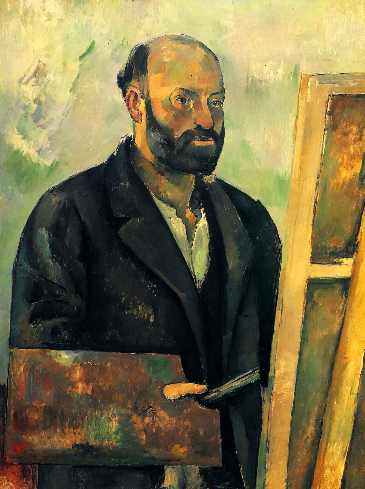 Self-Portrait with Palette 1890 by Paul Cezanne Fine Art Print (6 Sizes)