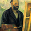 Self-Portrait with Palette painting by Paul Cezanne (1890)