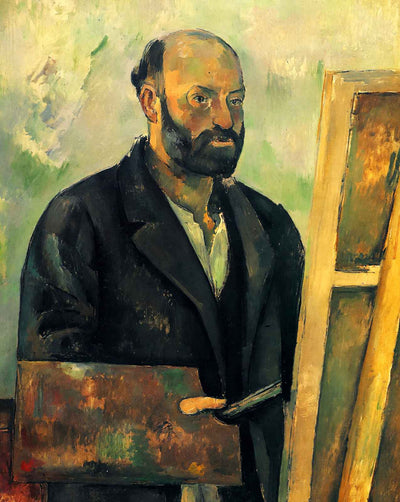 Self-Portrait with Palette painting by Paul Cezanne (1890)