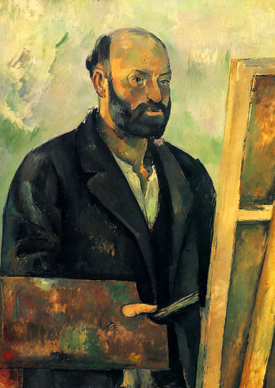 Self-Portrait with Palette 1890 by Paul Cezanne Fine Art Print (6 Sizes)