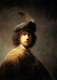 Self-Portrait in a Plumed Hat 1629 Painting by Rembrandt Art Print (6 Sizes)