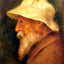 Self-Portrait with a White Hat Art Print 1910 by Pierre-Auguste Renoir (6 Sizes)