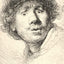 Self-Portrait Fine Art Print 1630 Drawing by Rembrandt (6 Sizes) - Premium Print